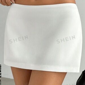 NWT SHEIN white mini skirt